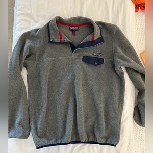 Patagonia Synchilla Fleece in gray and navy